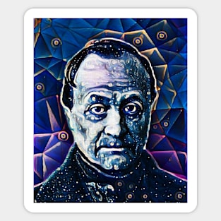 Auguste Comte Dark Night Portrait | Auguste Comte Artwork 5 Sticker